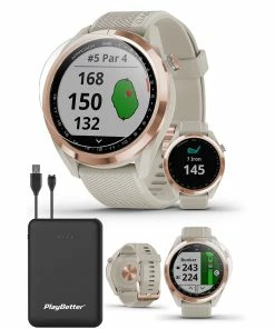 Garmin Approach S42 GPS Golf Watch 49 Garmin Approach S42 GPS Golf Watch -Wedges Sales GARMINAPPROACHS42ROSEGOLDPOWERBUNDLE