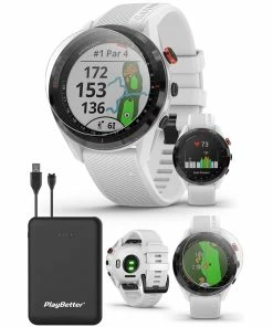 Garmin Approach S62 GPS Golf Smartwatch 41 Garmin Approach S62 GPS Golf Smartwatch -Wedges Sales GARMINAPPROACHS62WHITEPOWERBUNDLE
