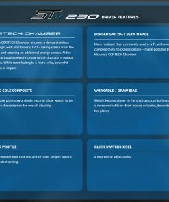 Mizuno Golf Mizuno ST-X 230 Driver -Wedges Sales Mizuno STX 230 Driver PP Features 79102.1674326485