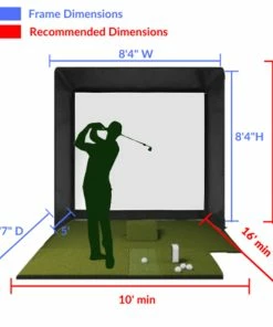 PlayBetter SIG8 Golf Simulator Enclosure -Wedges Sales SkyTrak SIG8 Golf Simulator Enclosure 5
