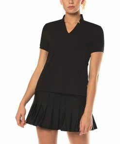 Lucky In Love Chi Chi Womens Shortsleeve Golf Shirt 8 Lucky In Love Chi Chi Womens Shortsleeve Golf Shirt -Wedges Sales 10190 003SOLIDBLACK 59ab1041 a7cb 46dd 81cd e09d1e14373d