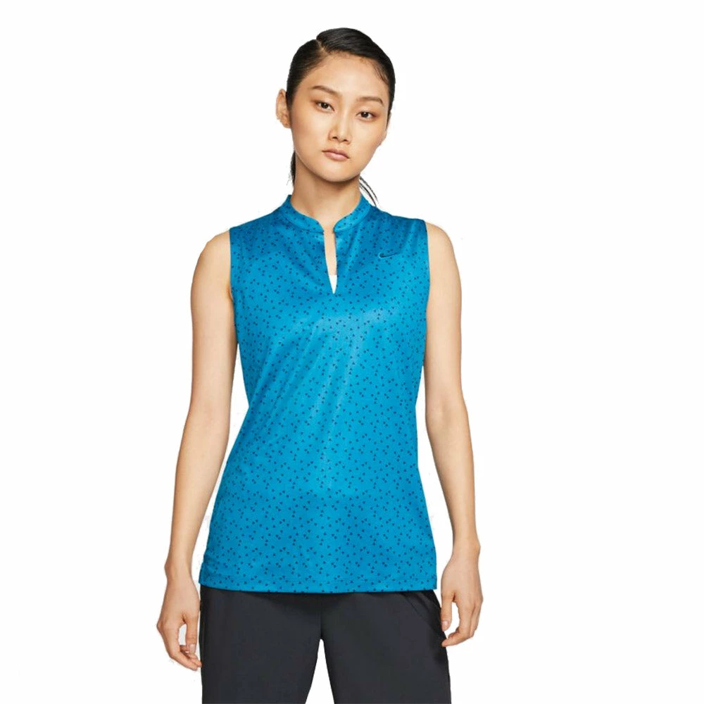 Nike Golf Nike Dri-FIT Blade Print Womens Sleeveless Golf Polo 5 Nike Golf Nike Dri-FIT Blade Print Womens Sleeveless Golf Polo - Image 3