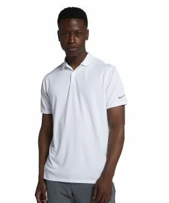 Nike Golf Nike Victory Dri Fit Mens Golf Polo -Wedges Sales 10280 100WHITE