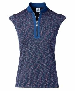 Daily Sports Alvina Night Blue Womens Sleeveless Golf Polo