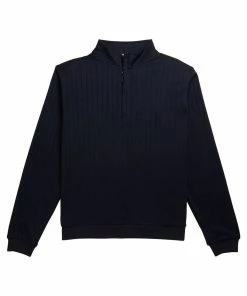 FootJoy Drop Needle Half Zip Navy Mens Golf Pullover -Wedges Sales 11729 3