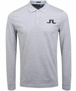 J.Lindeberg J. Lindeberg Big Bridge Long Sleeve Regular TX Brushed Jersey Mens Golf Shirt