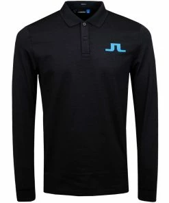 J.Lindeberg J. Lindeberg Big Bridge Long Sleeve Regular TX Brushed Jersey Mens Golf Shirt 8 J.Lindeberg J. Lindeberg Big Bridge Long Sleeve Regular TX Brushed Jersey Mens Golf Shirt -Wedges Sales 11856 9992BLACKMEL