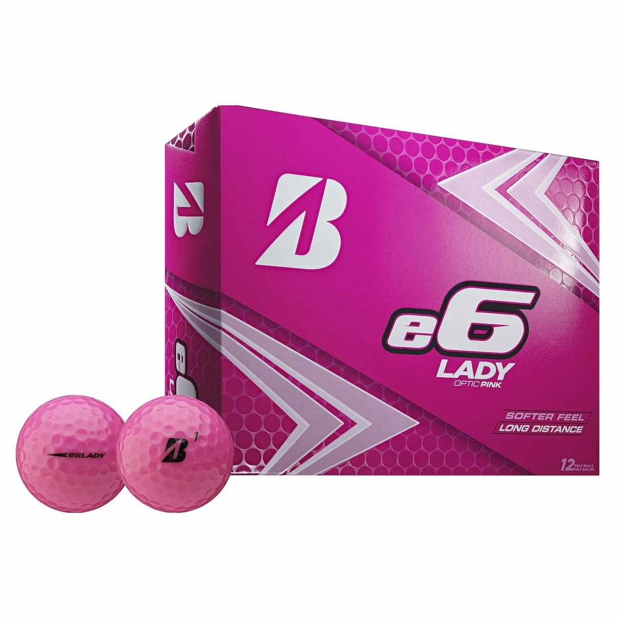 Bridgestone E6 Lady Pink Golf Balls - Dozen 3 Bridgestone E6 Lady Pink Golf Balls - Dozen