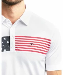 TravisMathew Sea To Sea White Mens Golf Polo -Wedges Sales 12285 WHITE1WHT 2