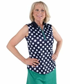 Jofit Appletini Printed Womens Sleeveless Golf Polo