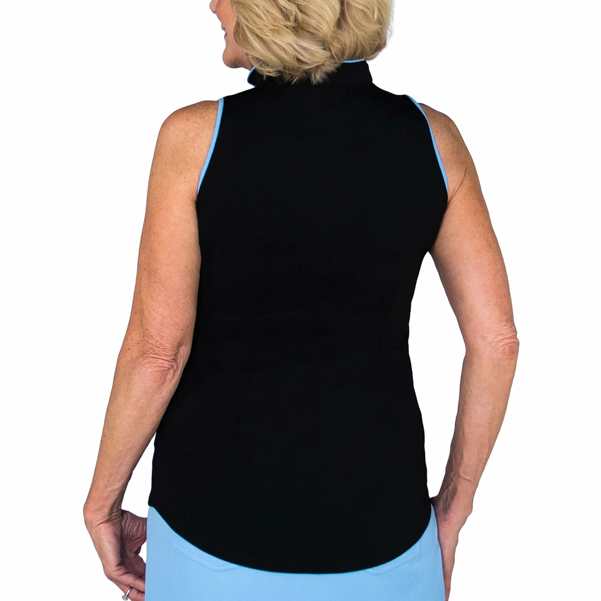 Jofit Baileys Collection Cutaway Notch Collar Womens Sleeveless Golf Polo 4 Jofit Baileys Collection Cutaway Notch Collar Womens Sleeveless Golf Polo - Image 2