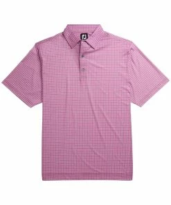 FootJoy Lisle Plaid Print Self Collar Pink Mens Golf Polo 9 FootJoy Lisle Plaid Print Self Collar Pink Mens Golf Polo -Wedges Sales 13482 3