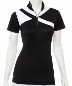 EP NY Work It Graphic Blocked Womens Golf Polo