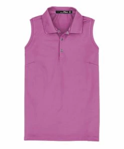 Polo Ralph Lauren RLX Sleeveless Tournament Resort Rose Womens Golf Polo
