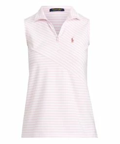 Polo Ralph Lauren Polo Golf Ralph Lauren Striped Womens Golf Sleeveless 1/4 Zip -Wedges Sales 14451 CNTRYCLUBPINK 3 ff9a4e94 71cb 4c5e b9ef 50f5284a75a4