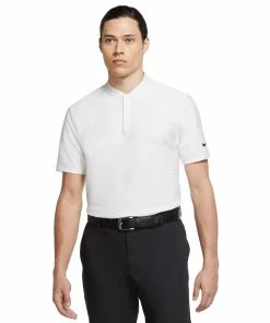 Nike Golf Nike Dri-FIT Tiger Woods Dry Mens Golf Polo -Wedges Sales 15772 WHITE100