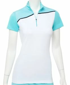 EP NY Bora Bora Cap Mesh Overlay Womens Golf Polo
