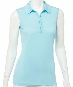 EP NY Geometric Jacquard Womens Sleeveless Golf Polo