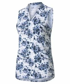 PUMA Golf Puma Cloudspun Floral Tie Dye Womens Golf Polo