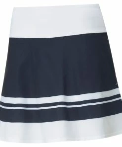 PUMA Golf Puma PWRSHAPE Stripe 16in Navy Womens Golf Skort