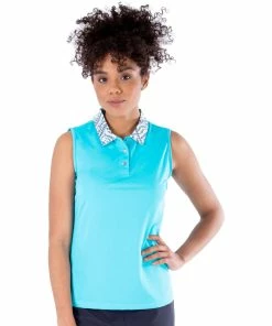 NVO Shayla Aqua Womens Golf Polo