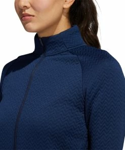 Adidas Golf Adidas Textured Layer Womens Golf Jacket -Wedges Sales 18753 COLLEGIATENAVY 2