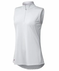 Adidas Golf Adidas Ultimate365 Space-Dyed White Womens Golf Polo