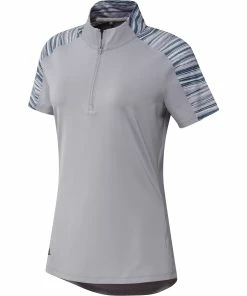 Adidas Golf Adidas Ultimate365 Printed Womens Short Sleeve Golf Polo