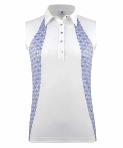 Daily Sports Sue White Womens Sleeveless Golf Polo