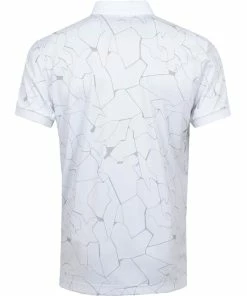 J.Lindeberg J. Lindeberg Tour Tech AF Print Mens Golf Polo -Wedges Sales 19476 SLITWHITE 1