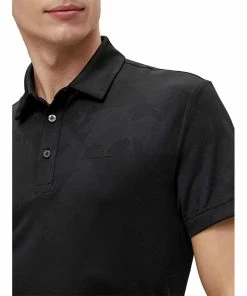 J.Lindeberg J. Lindeberg Clide Amer Fit Black Mens Golf Polo 5 J.Lindeberg J. Lindeberg Clide Amer Fit Black Mens Golf Polo -Wedges Sales 19479 BLACK 1