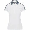 J.Lindeberg J. Lindeberg Cara Gingham Womens Golf Polo -Wedges Sales 19687 GINGHAMNVYWHT