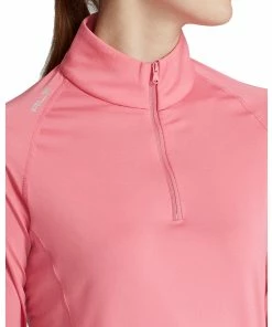Polo Ralph Lauren RLX Ralph Lauren UV Protection Antique Rose Womens Golf 1/4 Zip -Wedges Sales 20198 ANTIQROSE002 2