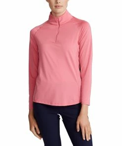 Polo Ralph Lauren RLX Ralph Lauren UV Protection Antique Rose Womens Golf 1/4 Zip
