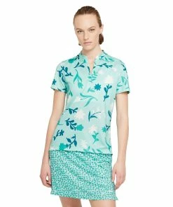 Nike Golf Nike Breathe Printed Womens Golf Polo -Wedges Sales 20523 LIGHTDEW382 bcec2ee6 e010 4599 8220 a75b0775838f