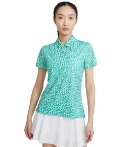 Nike Golf Nike Dri-FIT Printed Womens Golf Polo -Wedges Sales 20525 LIGHTDEW382