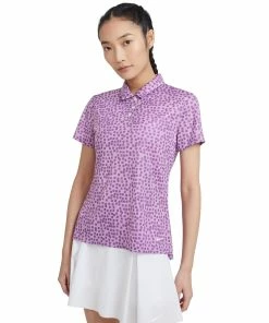 Nike Golf Nike Dri-FIT Printed Womens Golf Polo -Wedges Sales 20525 VIOLTSHOCK591
