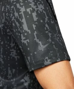 Nike Golf Nike Dri-Fit Vapor GRFX Mens Golf Polo -Wedges Sales 20566 BLACK010 1