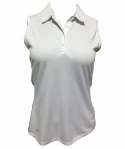 Adidas Golf Adidas Advantage White Womens Sleeveless Golf Polo