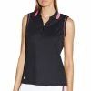 GGBlue Kathy Womens Sleeveless Golf Polo -Wedges Sales 20905 BLKBLOSOM4524