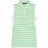 Polo Ralph Lauren RLX Mesh Mix Force Green Stripe Womens Sleeveless Golf Polo -Wedges Sales 20932 FORCGNSTRPWT 68df6c30 fd40 4251 ae3a bceedbdc11b1
