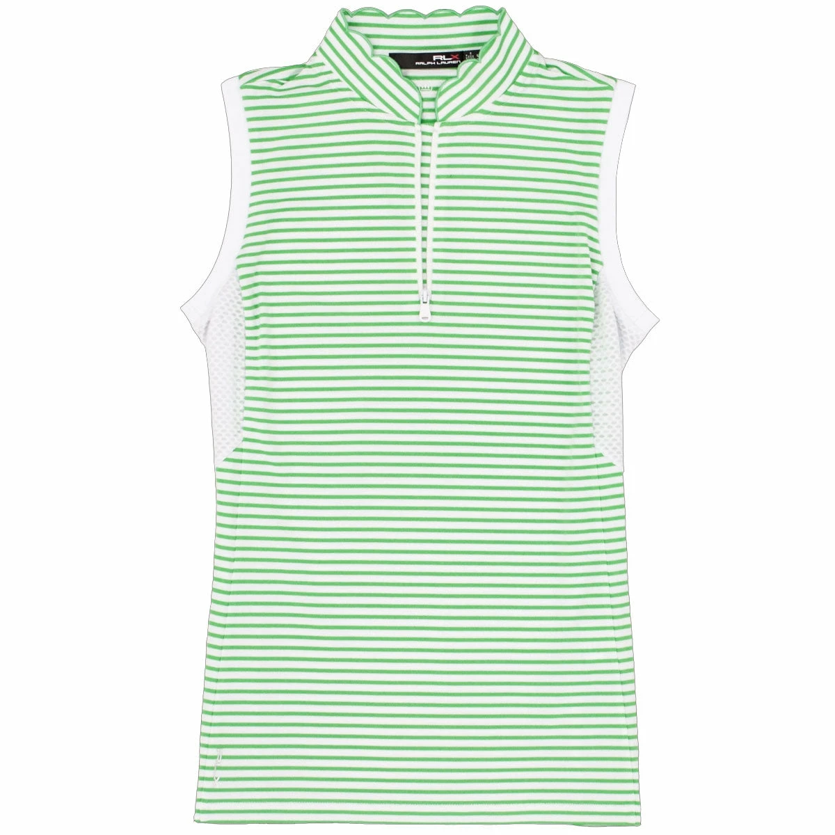 Polo Ralph Lauren RLX Mesh Mix Force Green Stripe Womens Sleeveless Golf Polo 3 Polo Ralph Lauren RLX Mesh Mix Force Green Stripe Womens Sleeveless Golf Polo