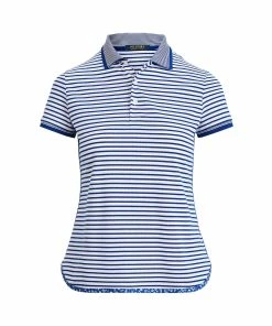 Polo Ralph Lauren Ralph Lauren Golf Printed Shirttail Trooper Royal Womens Golf Polo
