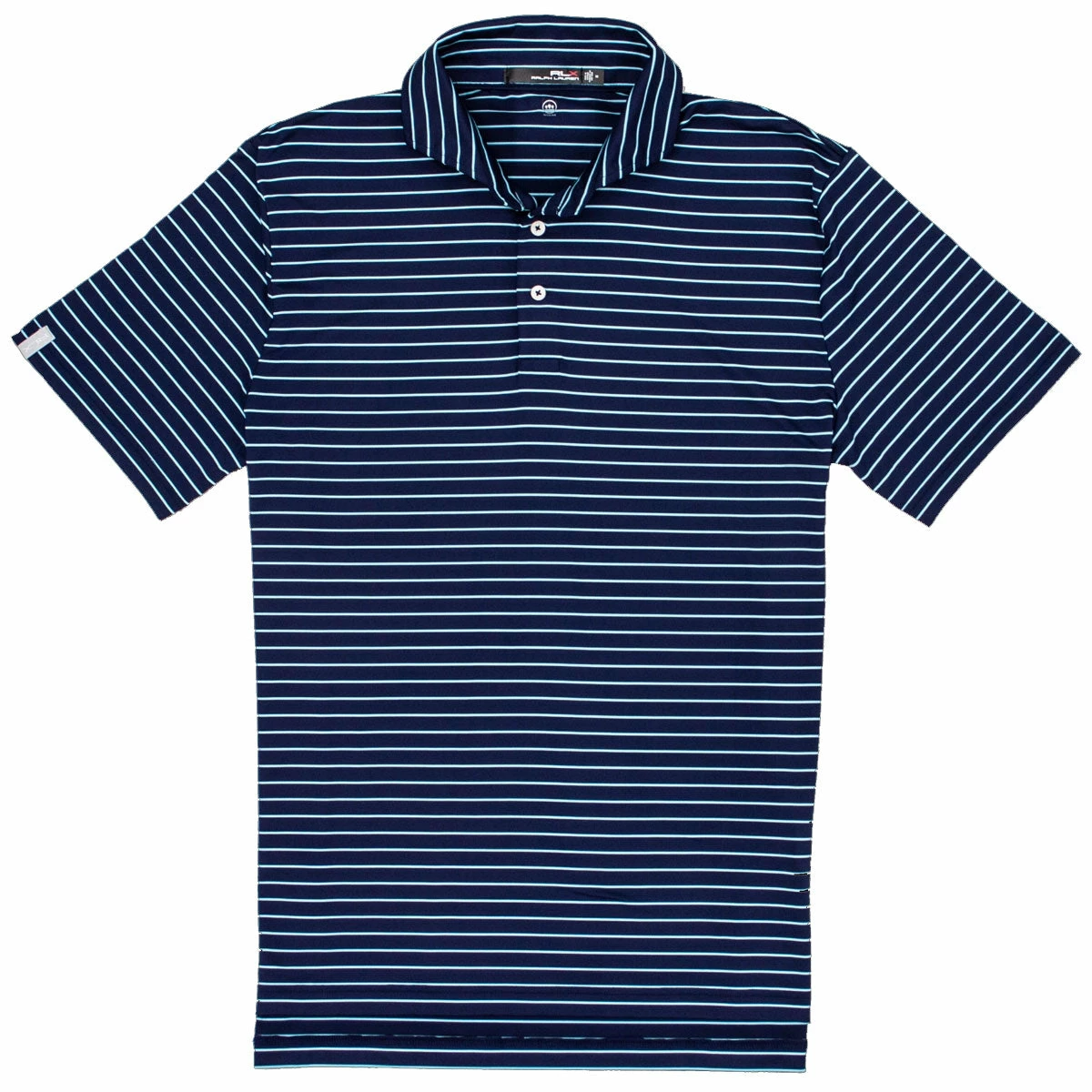Polo Ralph Lauren RLX Ralph Lauren Featherweight Airflow French Navy-Soft Aqua Mens Golf Polo 3 Polo Ralph Lauren RLX Ralph Lauren Featherweight Airflow French Navy-Soft Aqua Mens Golf Polo