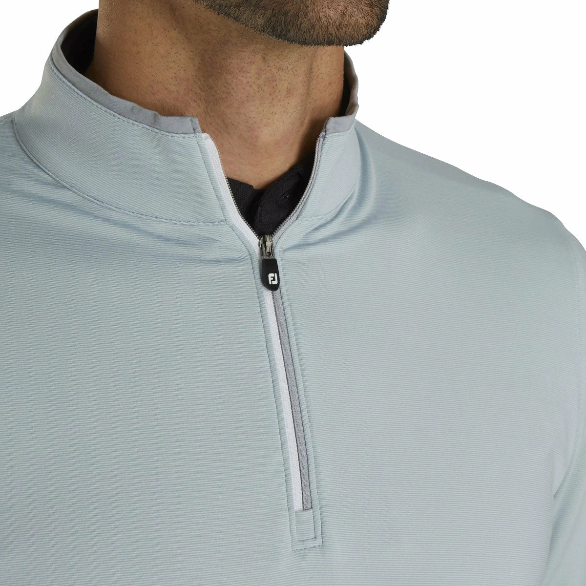 FootJoy Lightweight Stripe Grey Mens Golf 1/4 Zip Pullover 6 FootJoy Lightweight Stripe Grey Mens Golf 1/4 Zip Pullover - Image 4