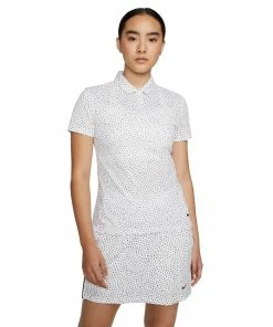 Nike Golf Nike Dri-FIT Victory Printed White Womens Golf Polo