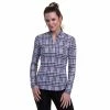 EP NY EP New York Glen Plaid Black Multi Mock Womens Golf 1/4 Zip -Wedges Sales 21503 BLACKMULTI003