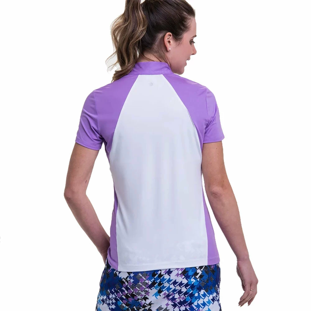 EP NY EP New York Short Sleeve Color Block White Multi Womens Golf Polo 4 EP NY EP New York Short Sleeve Color Block White Multi Womens Golf Polo - Image 2