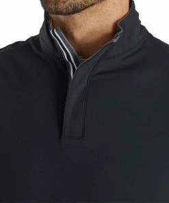 FootJoy Stretch Jersey Mens Golf 1/4 Zip Vest -Wedges Sales 21659 BLACK 2 31981154 40c4 4c34 a280 0f493a9f0c25
