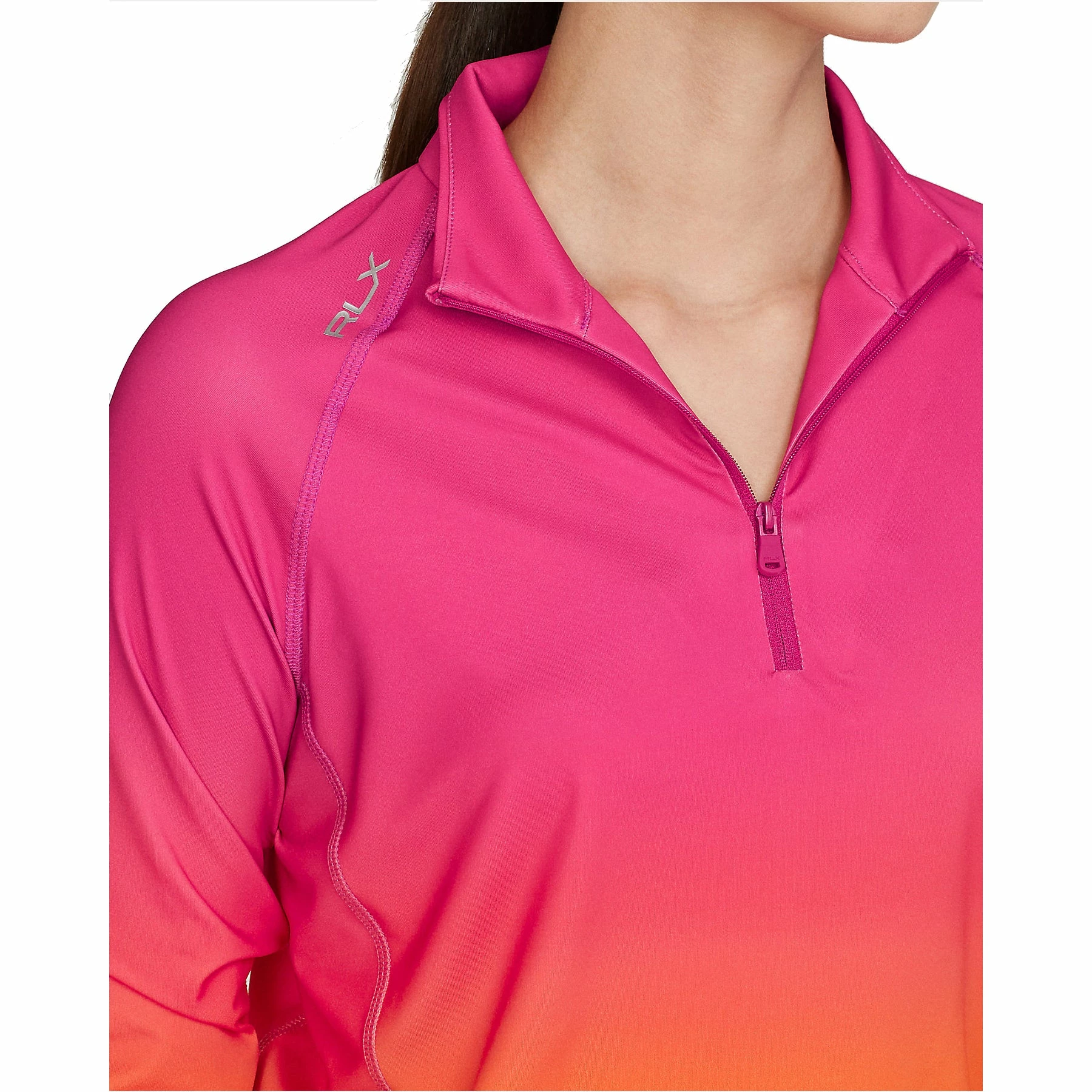 Polo Ralph Lauren RLX Ralph Lauren Printed Airflow Jersey Sunset Ombre Womens Golf 1/4 Zip 6 Polo Ralph Lauren RLX Ralph Lauren Printed Airflow Jersey Sunset Ombre Womens Golf 1/4 Zip - Image 4